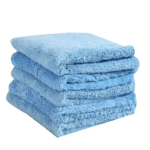 40*40 cm Woven Quick Drying Edgeless Plush Super Soft 500 GSM Microfiber Yellow Gray Cleaning Cloth Car Wash Towels for Car