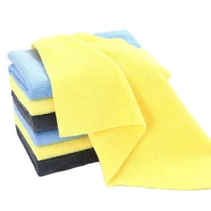 40*40cm Edgeless Warp Knitted Absorbent 400gsm Microfiber Kitchen Car Detail Polishing Towel