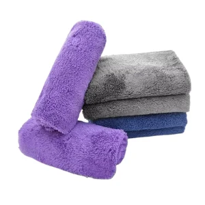 40*40cm High Absorbent Coral Fleece Car Wash Towel 500GSM Auto Detailing Microfiber Cleaning Cloth Edgeless Car Cleaning Towel