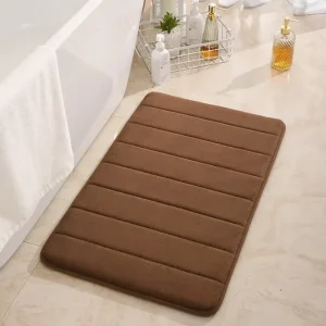 40*60cm Rectangle Shape Colorful Anti Slip Water Absorption Memory Foam Bath Mat Soft Absorbent Bathroom Rugs