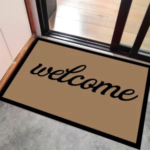 40*60cm Welcome logo Super Absorbent Non Slip Machine Made Eco Friendly Door Mat Entrance Kitchen Rug Bathroom Toilet Floor Mat