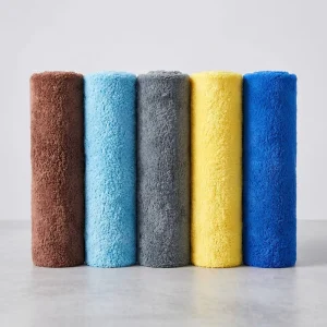 400GSM Edgeless Coral Fleece Microfibre Compressed Quick Dry Car Towel Professional Detailing Wash Drying Cleaning Cloth