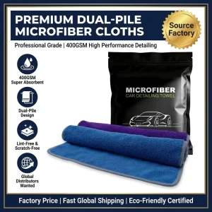 400GSM High Low Pile Microfiber Car Wash Towel Professional Detailing Polishing Quick Dry Super Absorbent Lint Free Cleaning