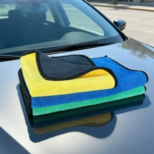 400GSM Ultra Soft Large Thick Microfiber Car Cleaning Towel 40×40 Quick Drying Polishing Waxing Auto Detailing Cloth