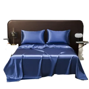 400TC Solid Home & Hotel Bed Sheet & Bedspread Set (Four Piece) with Duvet Cover Pillowcases & Mattress Protection