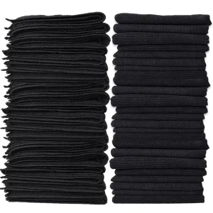 400gsm Salon Towel Dry Hair Microfiber Towels Drying for Car Cleaning Quick dry Wash Towel 40*40cm Black Color Cleaning Cloth