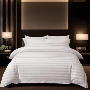 40S 100% Cotton High-end Five-star Hotel Bedding Set White Pure Cotton Bed Sheet Set of Four Pieces