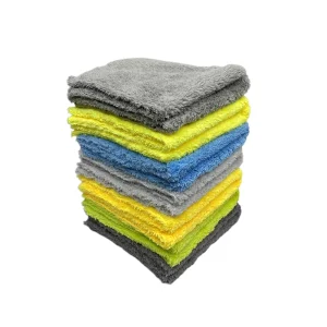 40X40CM Edgeless Microfiber Coral Fleece and Polyester Car Wash Towel 500gsm Super Absorbent and Soft for Car Cleaning