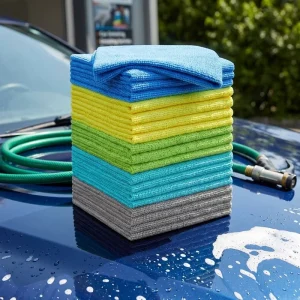 40X40cm 400gsm Car Wash Clean Cloth Quick Dry Microfiber Kitchen Washing Towel Car Auto Detailing Drying Towel