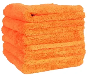 40×40 cm 500gsm Edgeless Microfiber Car Detailing Towel Coral Fleece Plush Car Drying Towel for Auto Wash Cleaning Cloth