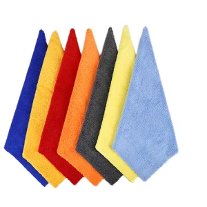 40x40cm 400gsm Square Ultra Fine Fiber High Low Pile Washing Cloth Super Absorbent Car Drying Towel for Scratch Free