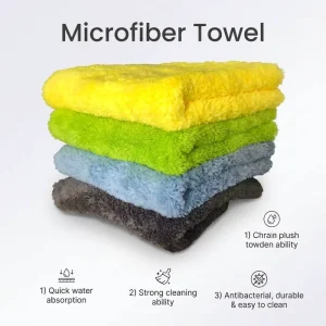 40x40cm 500GSM Plush Cutting Edge Microfiber Car Detailing Towel for Auto Polishing Wax Removal 4 colours to choose from