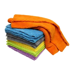 40x40cm Auto Detailing Clean 500GSM Edgeless Microfiber Car Wash Cloth Quick Dry Towels for Car Care Detailing