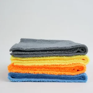40x40cm Extra Fluffy Automotive 400gsm Long and Short Pile Warp Knitted Towel Edgeless Microfiber Towel for Car
