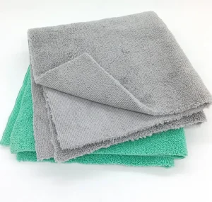 40x40cm Extra Fluffy Automotive 400gsm Long and Short Pile Warp Knitted Towel Edgeless Microfiber Towel for Car