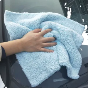 40x40cm High Quality Edgeless Coral Fleece Microfiber Quick Dry Knitted Auto Detailing Car Wash Towel 400gsm 550gsm
