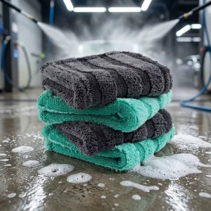 40x40cm Smooth Glide Twisted Loop Microfiber Drying Towel Streak Free Extra Absorbent Auto Cleaning Cloth for Vehicles