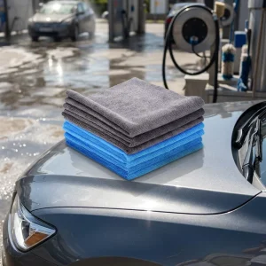 40x40cm Square Warp Knitted Ultrasonic Cut Edgeless Microfiber Cloth Multi Purpose Eco Friendly Super Absorbent Lint Free Towel
