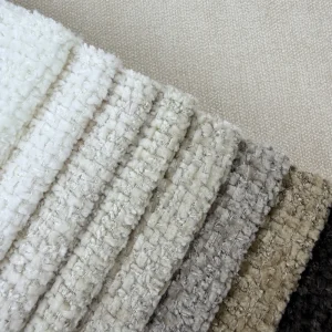 430GSM Extra Thick Chenille Sofa Fabric Woven Plush Textile for Hotel Lobby