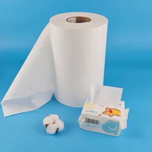 45-80gsm 100% Cotton Wave Pattern Spunlace Nonwoven Fabric for Hygienic Disposable Soft Towels and Bath Towels