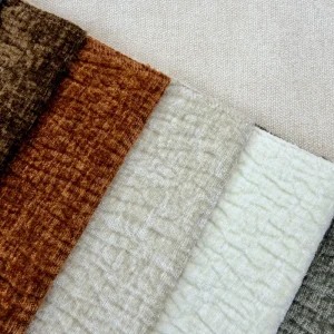450GSM Solid Chenille Upholstery Cloth 100 Polyester Woven Fabric with Anti Pilling for Couch and Cushion