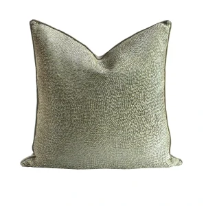 45X45CM Olive Green Water Wave Jacquard Eco Friendly Customizable Size Luxury Decorative Sofa Throw Pillow Cover Home