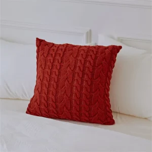 45x45cm Mulan Style Acrylic Knitted Breathable Soft Washable Square Sofa Decorative Throw Cushion Pillow Cover
