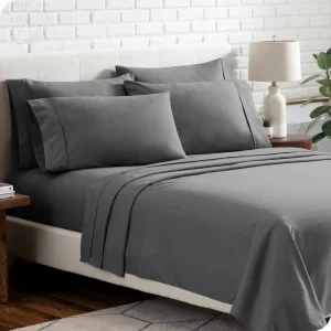 4Pcs Brushed Microfiber Bed Sheet Bedding Set Flat Sheet Fitted Sheet Bedsheet With 2 Pillow Case