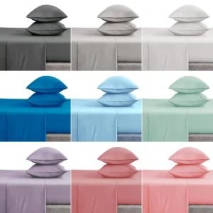 4Pcs Ultra Soft Brushed Microfiber Sheet Set 1 Flat 1 Fitted 2 Pillowcases Wrinkle Resistant Customized Home Hotel