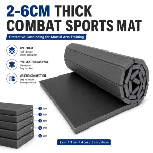 4cm Thick XPE+PVC Leather Portable Waterproof Gym Combat Sports Mat