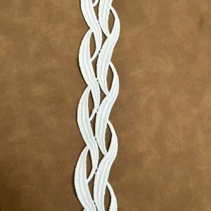 4cm Wavy Leaf Guipure Lace Trim Black White Versatile Lace for Apparel Home Textile Headscarf Dress Custom Color