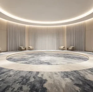 4m Commercial Jacquard Tufted Wall Carpet Felt Back Nylon Anti Slip Heavy Traffic Long Term Cooperation Banquet Hall Floor Space