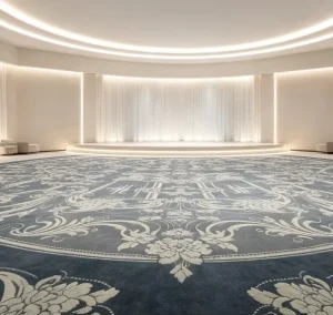 4m Commercial Wall to Wall Tufted Carpet Felt Back Nylon Fire Resistant Heavy Traffic Long Term Cooperation Banquet Hall Floor