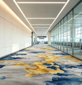 4m Jacquard Commercial Wall Carpet Felt Back Nylon Stain Resistant Fire Resistant Long Term Cooperation Banquet Hall