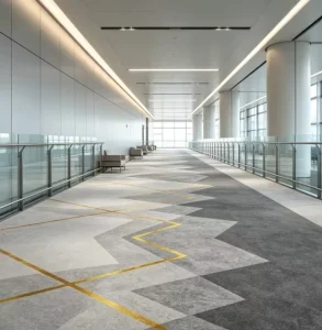 4m Tufted Custom Jacquard Hotel Floor Carpet Fabric Back Nylon Anti Slip Heavy Traffic Contractor Lobby Banquet Guest Zone