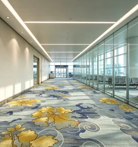 4m Wall to Wall Custom Tufted Carpet Fabric Back Nylon Sound Absorbing Fit out Company Hotel Ballroom Corridor