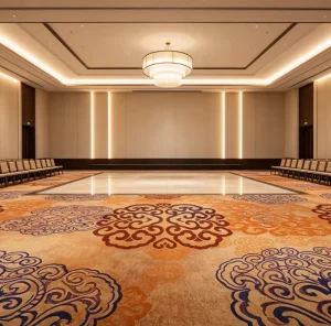 4m Wall to Wall Jacquard Commercial Carpet Felt Back Nylon Stain Resistant Interior Contractor Hotel Guest Room Corridor