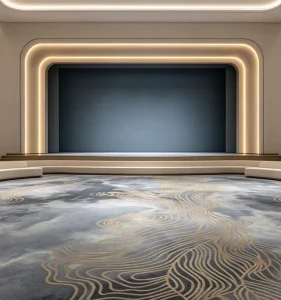 4m Wide Custom Tufted Carpet Textile Back Nylon Sound Absorbing Hotel Ballroom Lobby