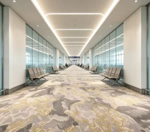 4m Wide Tufted Custom Broadloom Carpet Fabric Back Nylon Anti Slip OEM ODM Custom Banquet Corridor Space