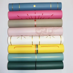 4mm 5mm 6mm Eco Friendly PU Natural Rubber Yoga Mat with Laser Engraved Logo Carrying Strap Great for Exercise