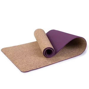 4mm Travel Studio Natural Pad Exercise Home Gym Odorless Eco Friendly Pilates Organic Texture Cork TPE Custom Logo Yoga Mats