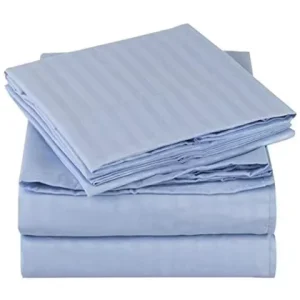 4pcs Bedding Set Includes 1 Fitted Sheet, 1 Flat Sheet, 2Pillowcases Modern Floral Striped Solid Color Geometry for Hotel Home