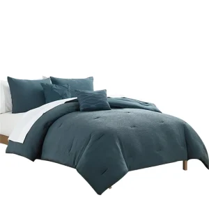 4pcs Seersucker Comforter Stitching Pillow Set Pinktuck Dec Microfiber Fabric Polyester Filling Anti Bacteria