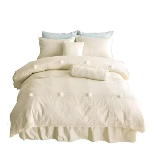 4pcs Set 100% Cotton Plain Bedding Fabric Bedsheet Fabric Bedsheet Fabric Cotton Set