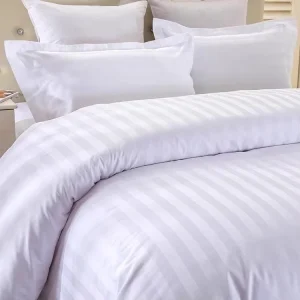 4pcs Strip 100% Cotton Set Duvet Cover Flat Sheet Pillowcase Bedding Set New Design for Sleeping for Hotel for Home