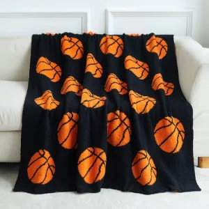 5 Colors 50″*60″ Warm Plush Bed Basketball Flannel Blanket Cozy Basketball Couch Sofa Throw Blankets
