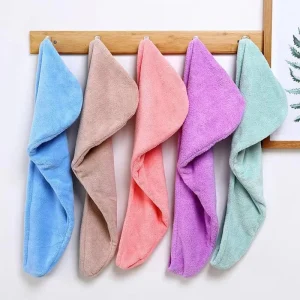 5 Colours Coral Fleece Plush Soft Quick Dry Microfiber Hair Drying Wrap Towel