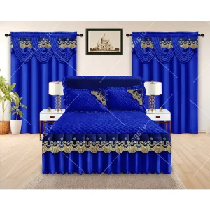 5 Piece Quilted Bed Skirt Sheet Set with Valances Bedding Sets Home king Size Bedspread Set for Bed