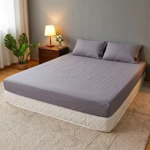 5% Silver Fiber Conductive Earthing Sheet with 15 ft Grounding Cord Disposable Queen/Twin Bed Sheet for Home or Hotel Use