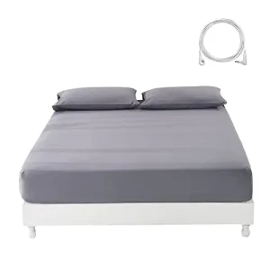 5% Silver Fiber Conductive Grounding Bed Sheets with Grounding Cord All Size 95% Cotton Plaid Fitted Sheet for Hotel & Hospital